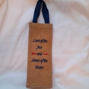 Wine Bag Patriotic Reg White Blue Gift Bag